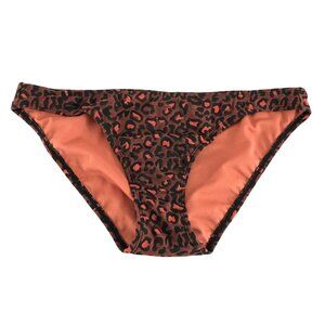 Xhilaration Womens Bikini Bottom Hipster Leopard Print Orange Black Size M